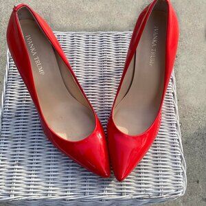 Ivanka Trump NWOB Patent Coral Red Pumps